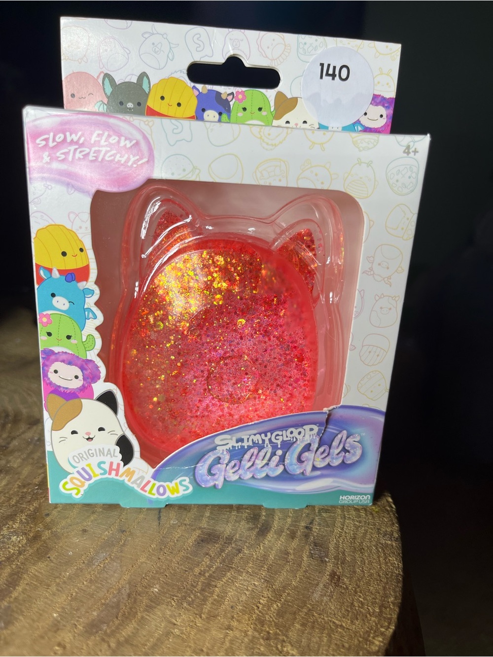 Squishmallows Gelli Gels Cat Face Glitter Squishy - Pink/Gold